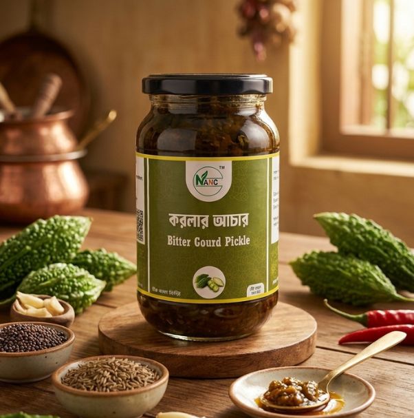 করলার আচার Bitter Gourd Pickle Nancy Agro and Food Nancy Agro and Food-এর টক মিষ্টি ও ঝাল স্বাদের করলার আচার